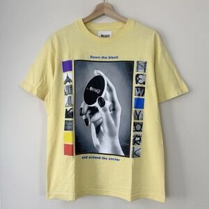 Awake NY T-Skate Art Yellow Tee Shirt - Medium